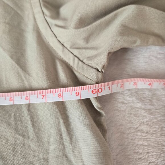 Vintage 90's Men's Levi's Red Tab Khaki/Tan Cotton Button-Down Shirt L - Picture 10 of 10